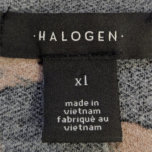 Halogen Womens Size XL Black Brown Floral Knit Top Career Whimsygoth Boho Autumn - Picture 3 of 15